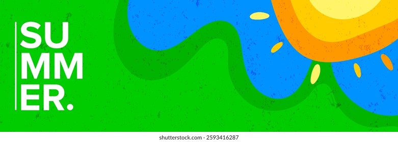 summer wide banner background template