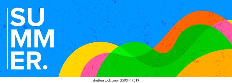 summer wide banner background template