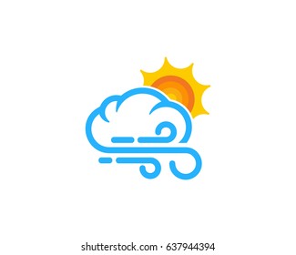 Summer Wind Weather Season Icon Logo Design Element