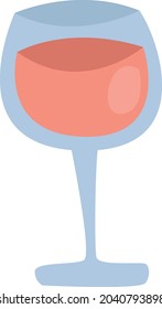 Summer wine, illustration, vector, on a white background.