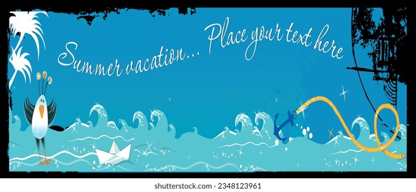 summer and winter holidays color images trail background vector