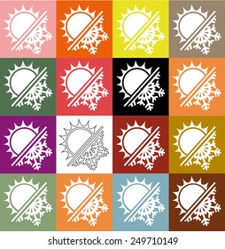 Summer and winter icon