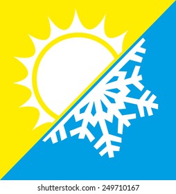 Summer and winter icon