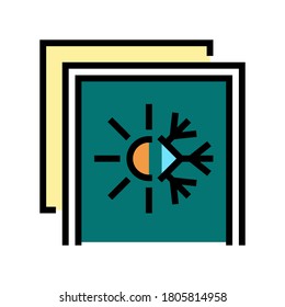 summer and winter insulation layer color icon vector. summer and winter insulation layer sign. isolated symbol illustration