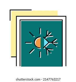 vector de icono de color de capa de aislamiento de verano e invierno. signo de capa de aislamiento de verano e invierno. ilustración de símbolo aislado