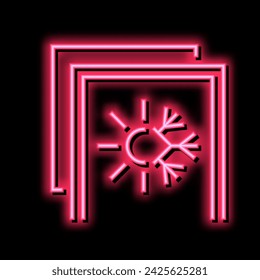 summer and winter insulation layer neon light sign vector. summer and winter insulation layer illustration