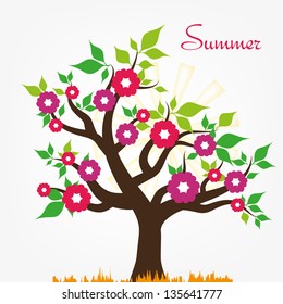 Summer of Winter season illustration