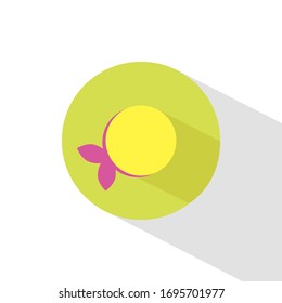 Summer woman hat. Time to travel. Trip to World. Vacation. Yellow. Top view.