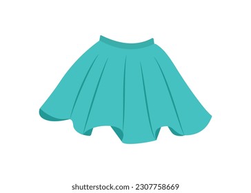 Summer women's skirt,  vector icon. Cartoon vector icon isolated on white background skirt, clothes doodle.