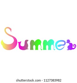 summer  word letterig