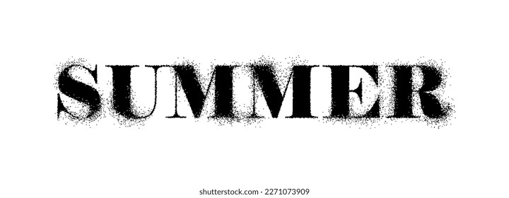 SUMMER Word Sprayed with Graffiti Can using Stencil. Spray Painted Graffiti Summer Sign Vector illustration.