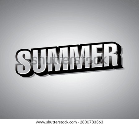 Summer word text logo lettering