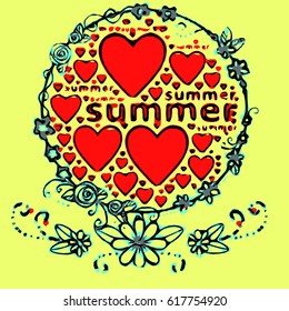 Summer words with heart