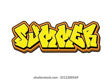 summer writing, graffiti text effect