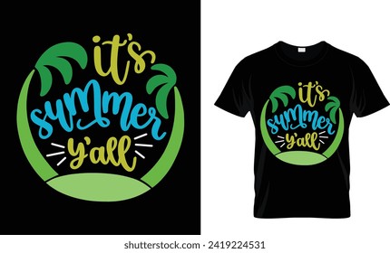 It's summer y'all t-shirt design, shiert design.