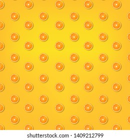 Summer Yellow Background With Orange With Gradient Mesh, Vector Illustration