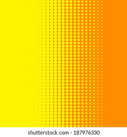 summer yellow background with polka dot pattern  (vector)