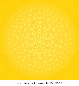 summer yellow with circle ring background (vector)