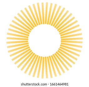 Summer yellow orange background with rays sun light burst. Hot with space for your message. Vector illustration EPS 10 for design presentation / brochure layout page / cover book or magazine