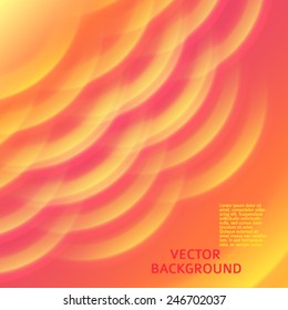 Summer yellow orange background with soft rays sun light. Hot with space for your message. Vector illustration EPS 10 for design presentation, brochure layout page, cover book or magazine