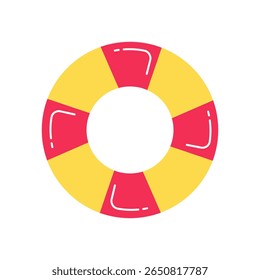 Summer Yellow and Red Lifebuoy