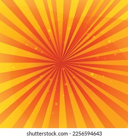 Summer yellow sun ray background design. Yellow abstract background with rays