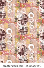 summer,art textile design,abstract element, pattern allover  colors, fabric wallpaper print digital