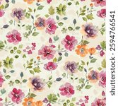 summer,art,textile design,flower leaf ,abstract watercolor effect, pattern allover repeats, colors, botanical, fabric  wallpaper ,print digital