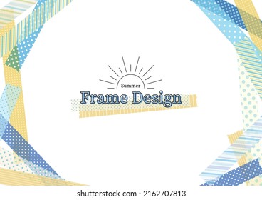 Summer-colored masking tape frame design