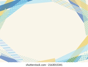 Summer-colored masking tape frame design