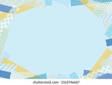Summer-colored masking tape frame design