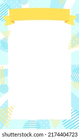 Summer-colored message card with ribbon