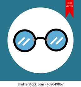 summer,nerd glasses vector icon logo 