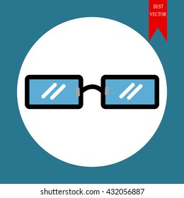 summer,nerd glasses vector logo icon. using for wear while travel,study or business