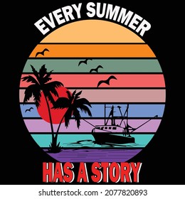 summerocean  t-shirt design vector file