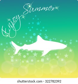 Summer's  background with text - illustration. Vector illustration of a glowing Summer time background.