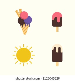 Summers icons set vector