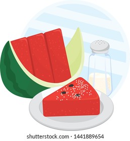 Summer's Watermelon Slice with Salt