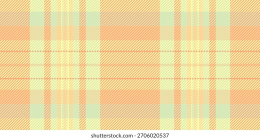 Tela de Vector de fondo de verano, invitamos a revisar el tartán sin costuras. Textura de paisaje textura a cuadros patrón textil en la paleta de colores naranja y amarillo.