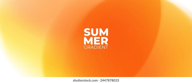 Summertime blurred background. Summer theme orange gradients for creative seasonal graphic design. Vector illustration.