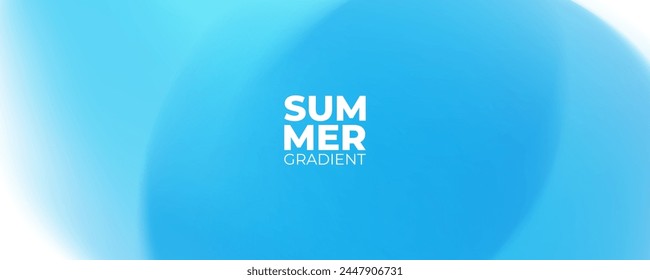 Sommerzeit verschwommener Hintergrund. Sommerthema blau gefärbte Farbverläufe für kreatives saisonales Grafikdesign. Vektorillustration.