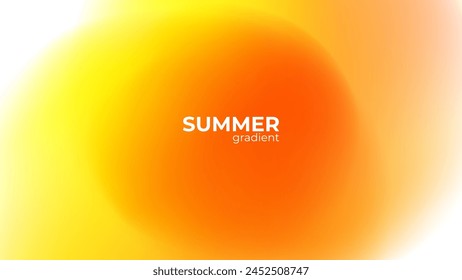 Summertime colors. Blurred background. Orange colored gradients for Summer season creative graphic design. Vector illustration.