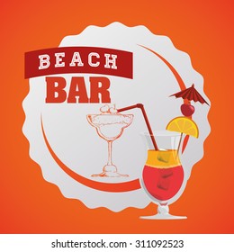 Summertime digital design, vector illustration 10 eps graphic