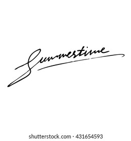 Summertime handwriting