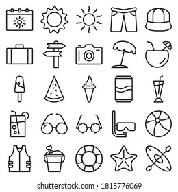 Summertime Icon Set Design Vector Template Illustration