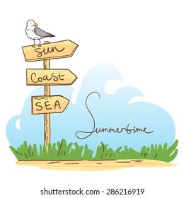 Summertime illustration.