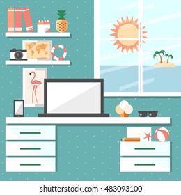 summertime office interior