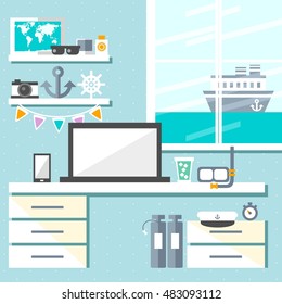 summertime office - sea sailor interior