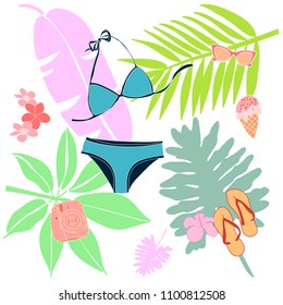 Summertime poster on white.