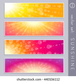 Summertime sky banners (eps10); jpg version also available